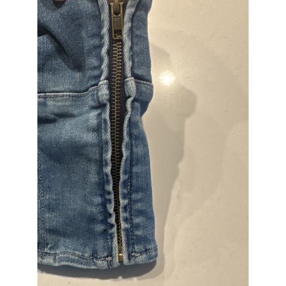 Tiger Mist Denim Halter Crop Top Size XS Cut Out - Picture 4 of 9